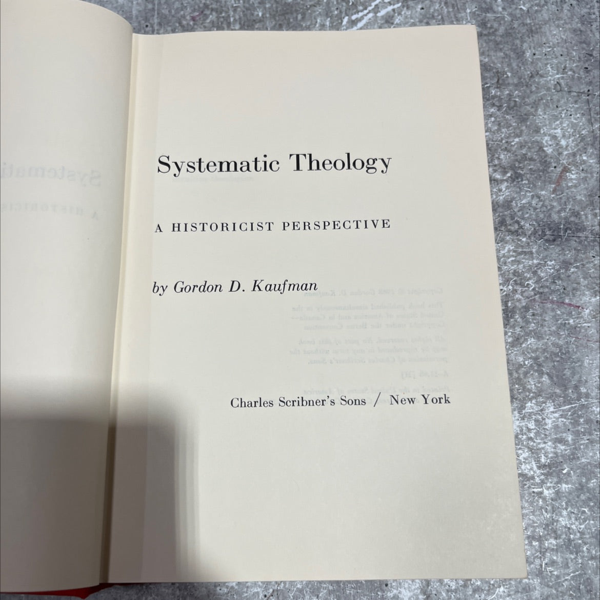 systematic theology a historicist perspective book, by gordon d. kaufman, 1968 Hardcover image 2