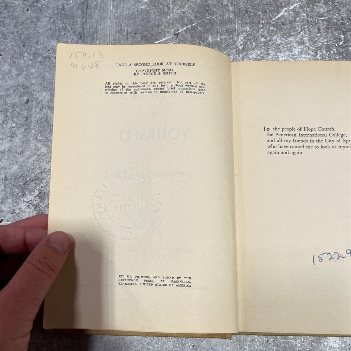 take a second look at yourself book, by john homer miller, 1970 Hardcover image 3