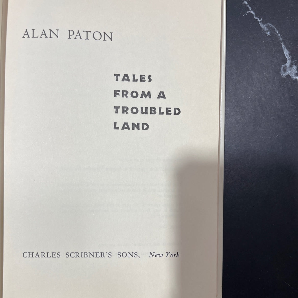 tales from a troubled land book, by alan paton, 1961 Hardcover image 2