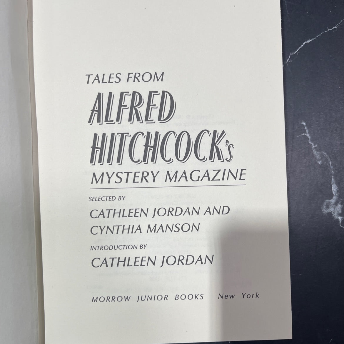 tales from alfred hitchcock's mystery magazine book, by Cathleen Jordan, Cynthia Manson, 1988 Hardcover image 2