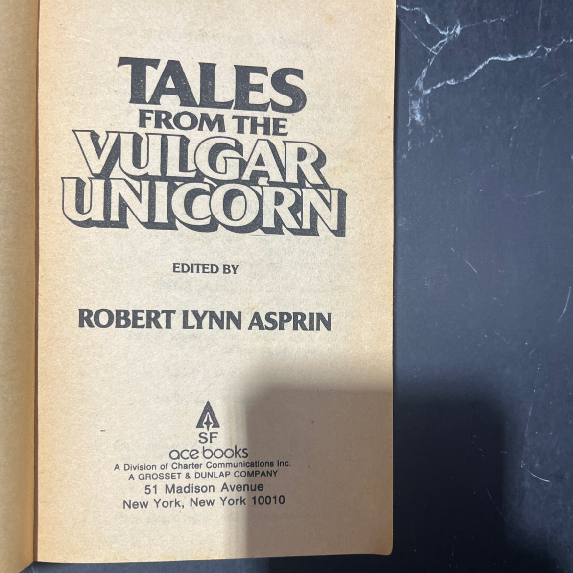 tales from the vulgar unicorn book, by Robert Lynn Asprin, 1980 Hardcover image 2