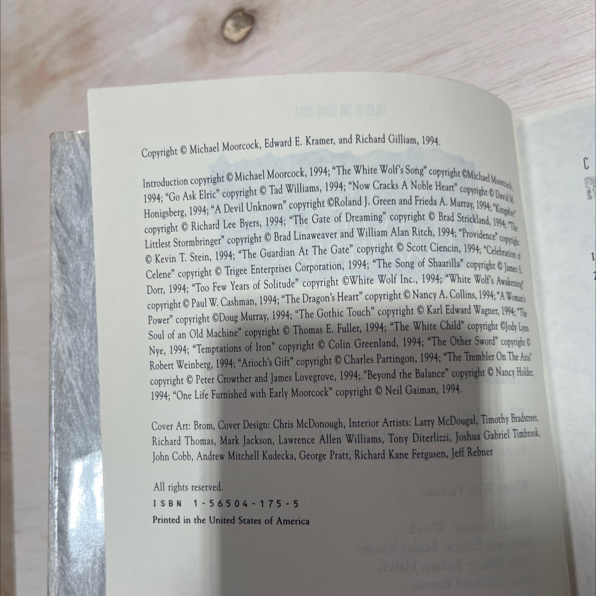 tales of the white wolf book, by michael moorcock, 1994 Hardcover image 3