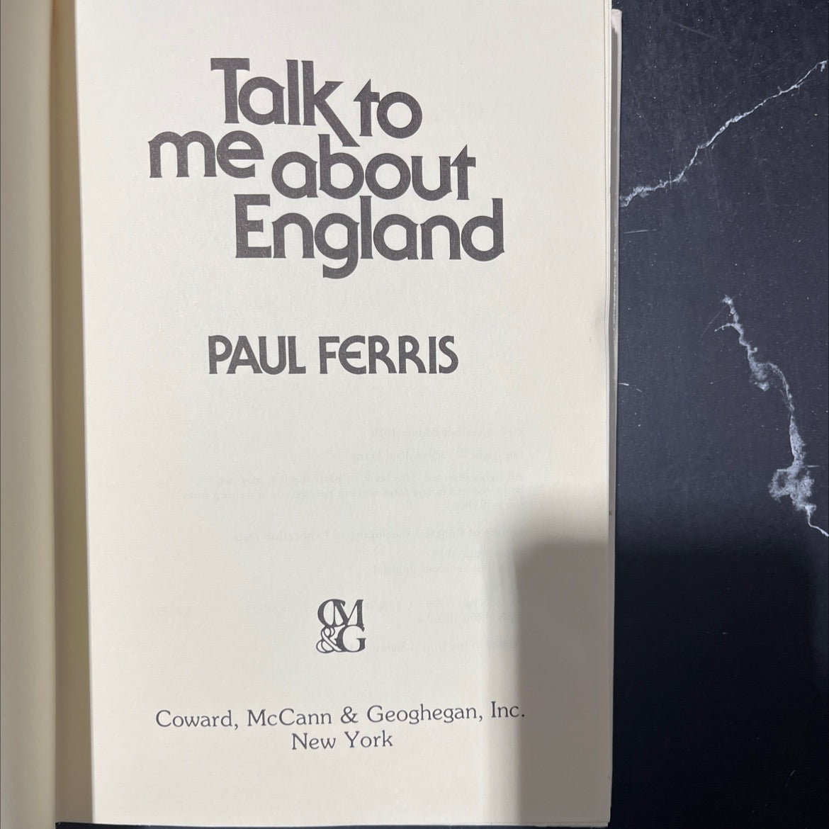 talk to me about england book, by paul ferris, 1979 Hardcover image 2