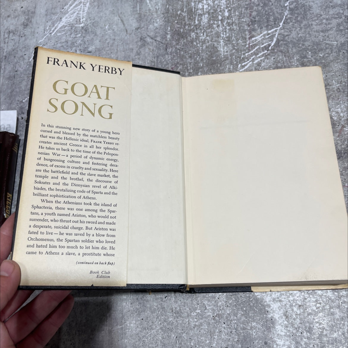 taod goat song song a novel of ancient greece book, by Frank Yerby, 1967 Hardcover image 4