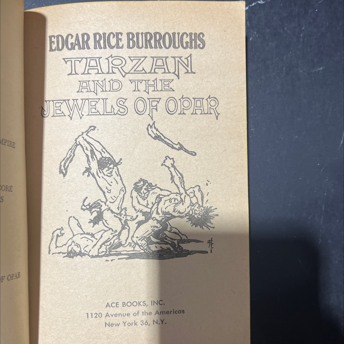 tarzan and the jewels of opar book, by edgar rice burroughs, 1918 Hardcover image 2