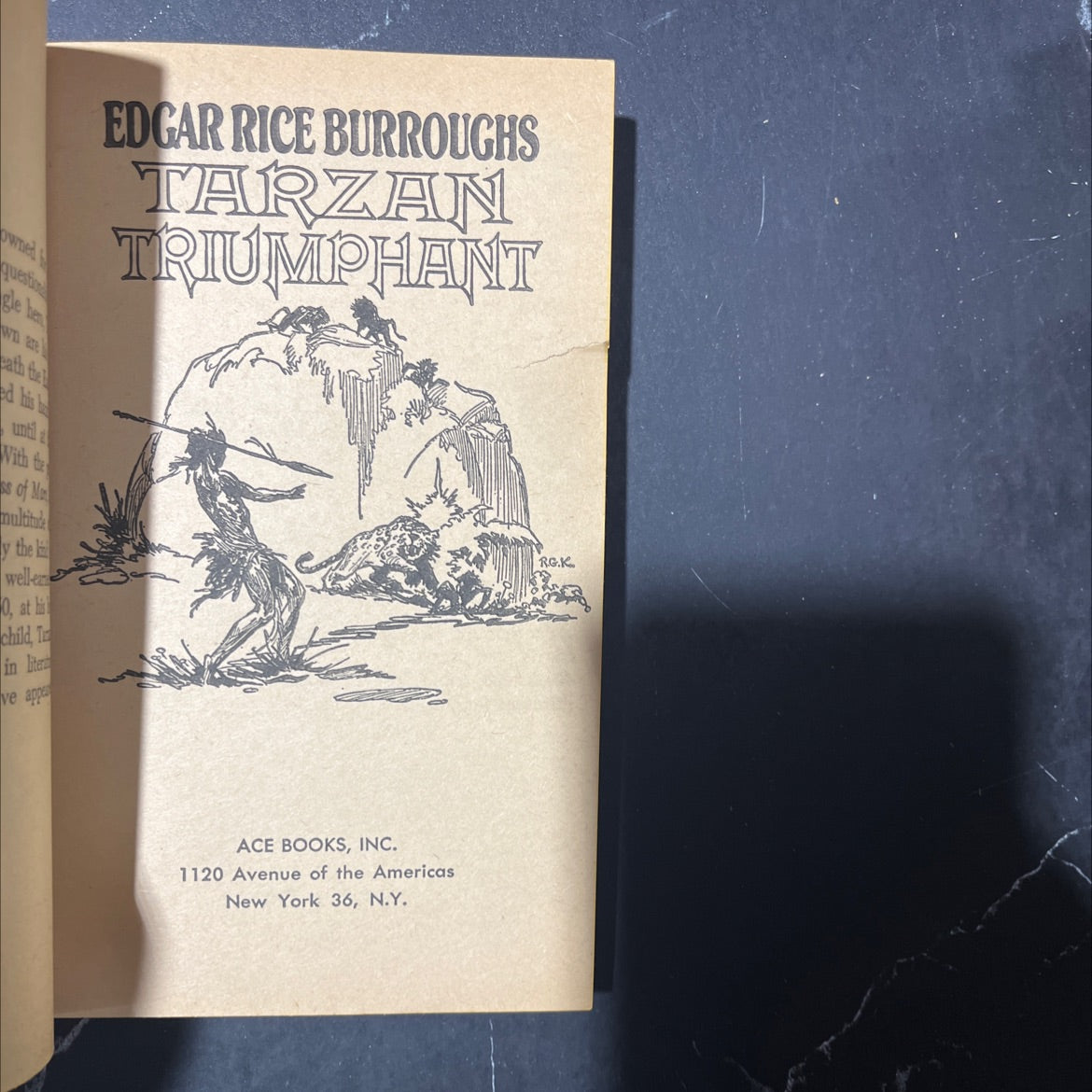 tarzan triumphant book, by edgar rice burroughs, 1932 Paperback image 2