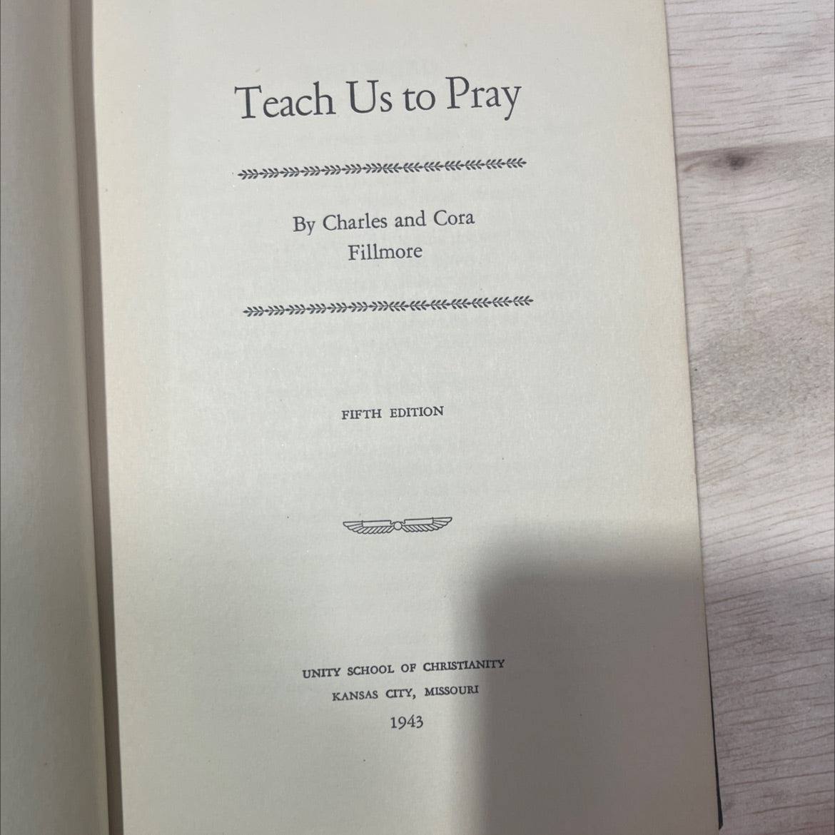 teach us to pray book, by charles and cora fillmore, 1943 Hardcover, Antique image 2