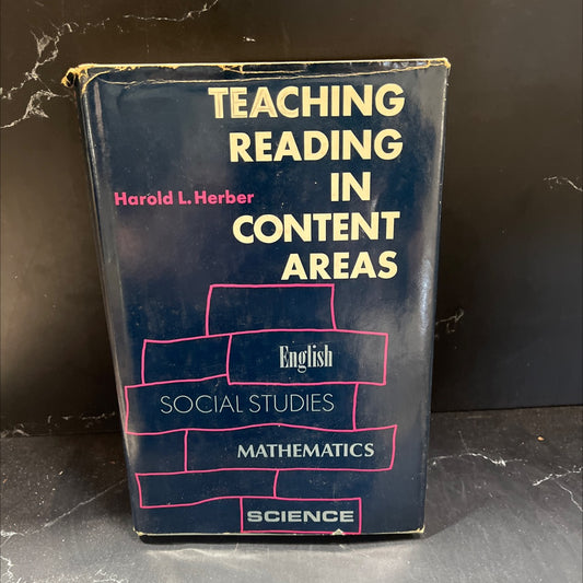 teaching reading in content areas book, by harold l. herber, 2014 Hardcover image 1
