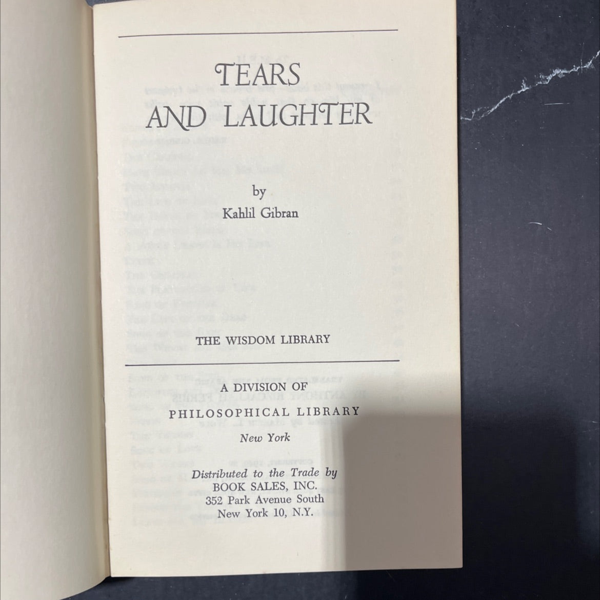 tears and laughter book, by Kahlil Gibran, 1949 Hardcover image 2