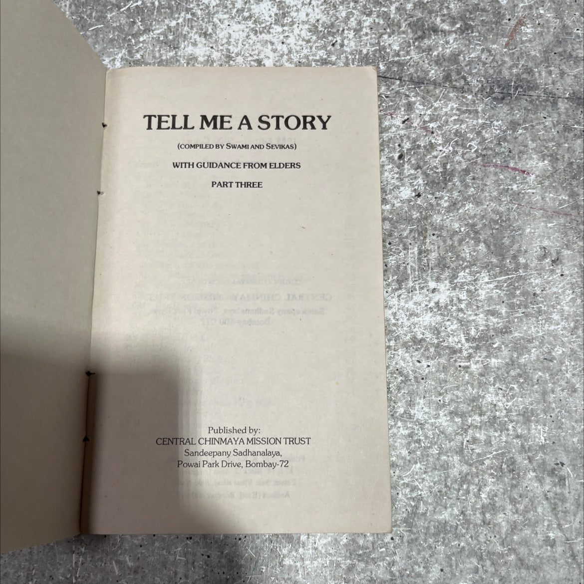 tell me a story book, by compiled by swami and sevikas, 1983 Paperback image 2