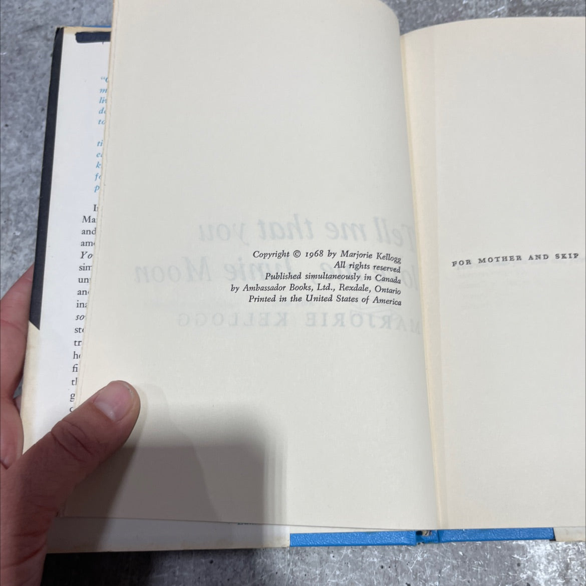 tell me that you love me, junie moon book, by marjorie kellogg, 1968 Hardcover image 3