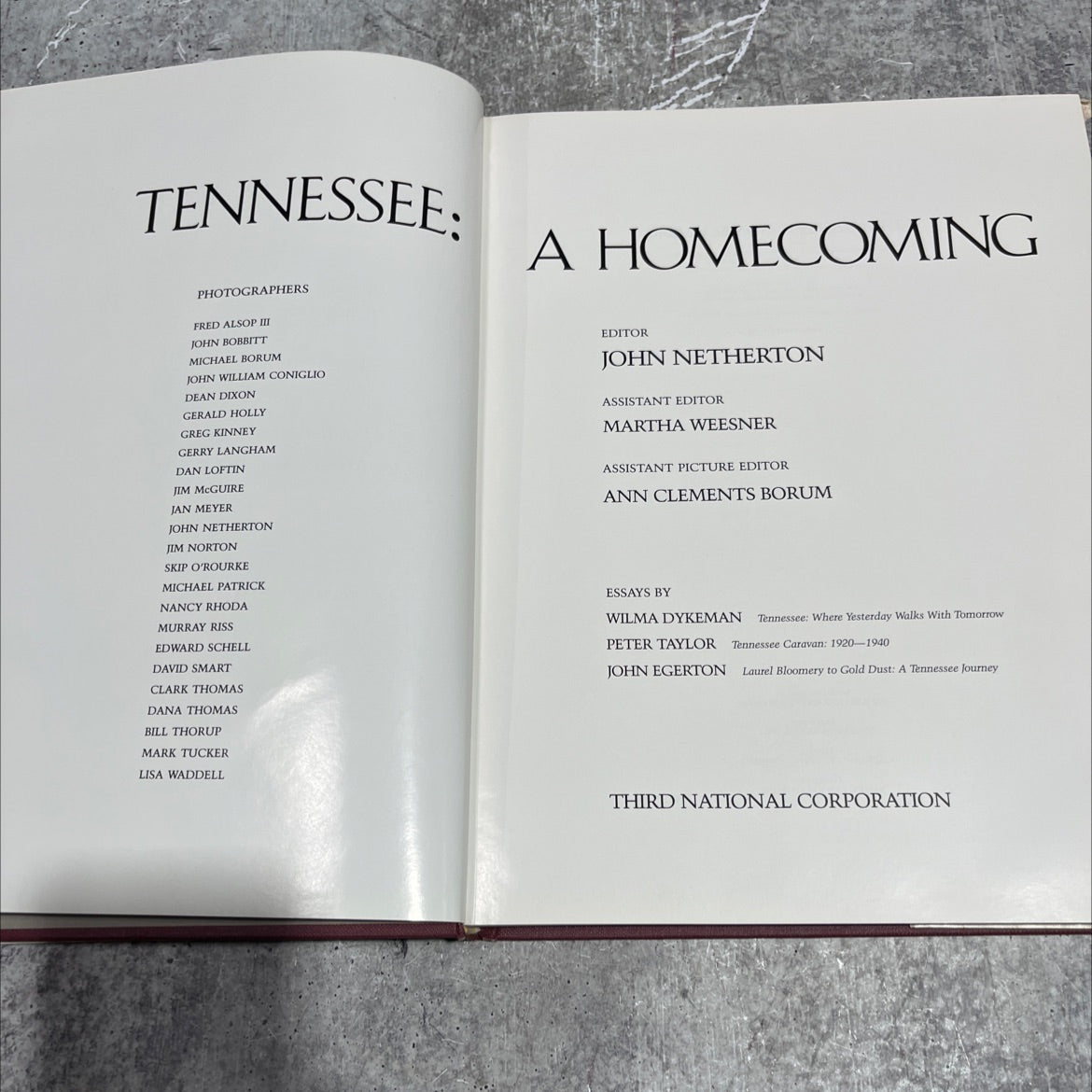 tennessee: a homecoming book, by fred alsop iii, john bobbitt, michael borum, john william coniglio, dean dixon, gerald image 2