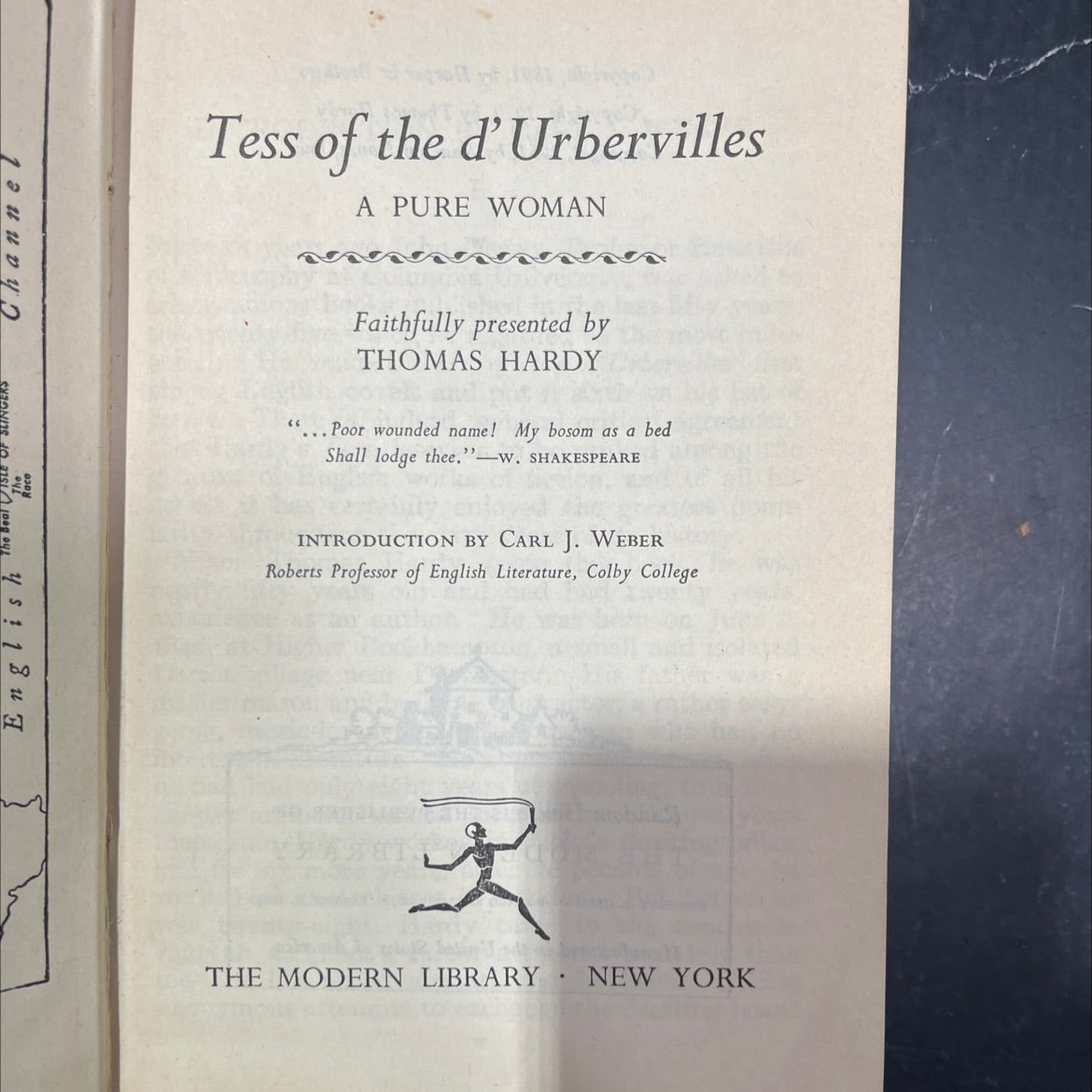 tess of the d'urbervilles a pure woman faithfully presented book, by thomas hardy, 1951 Hardcover image 2
