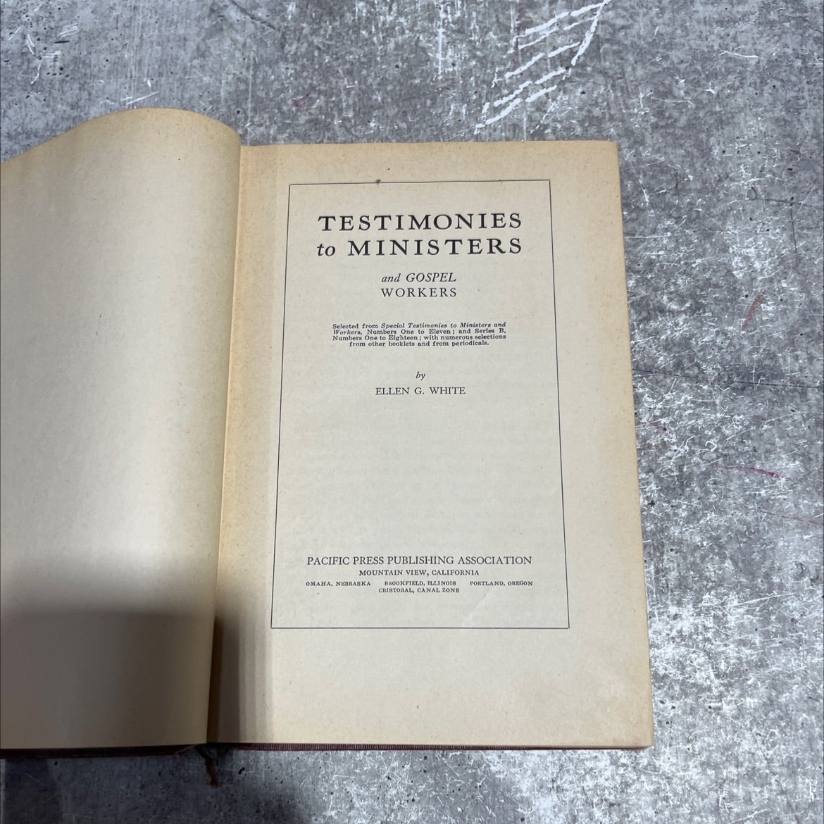testimonies to ministers and gospel workers book, by ellen g. white, 1947 Hardcover image 2