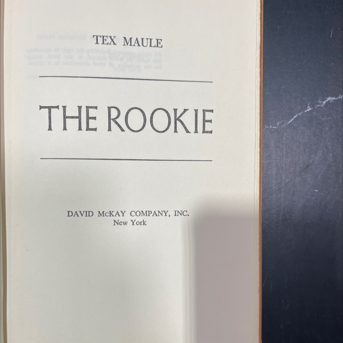 tex maule the rookie book, by hamilton maule, 1961 Hardcover image 2