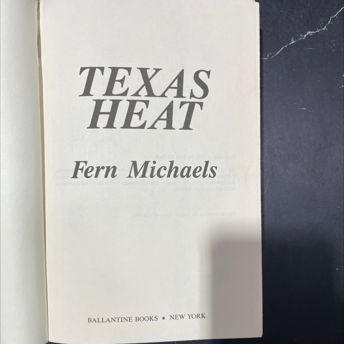 texas heat book, by fern michaels, 1986 Hardcover image 2