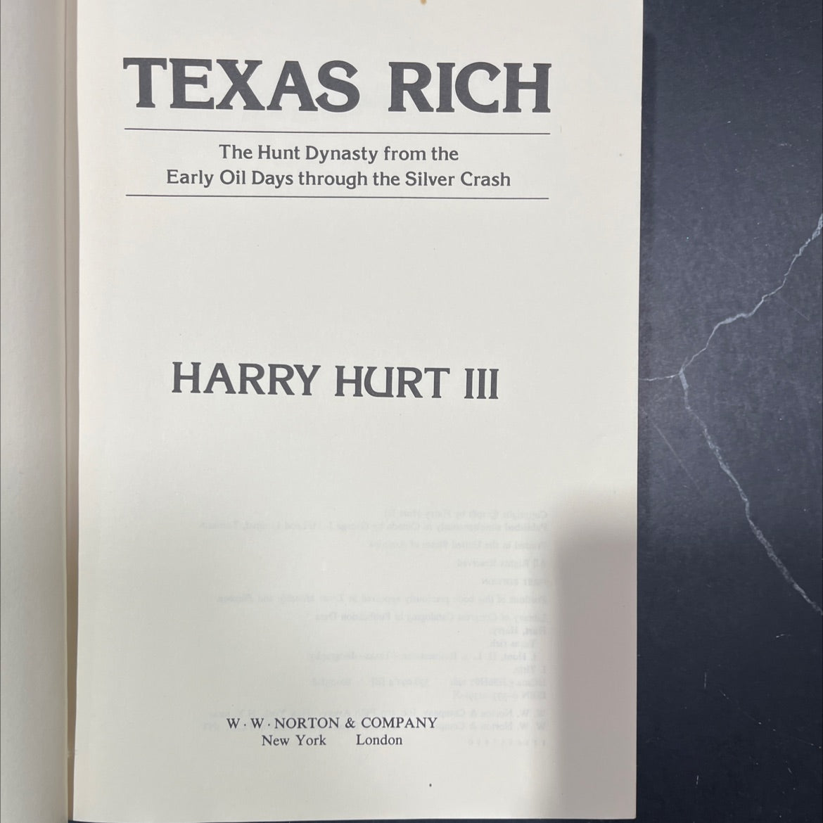 texas rich book, by harry hurt iii, 1981 Hardcover image 2