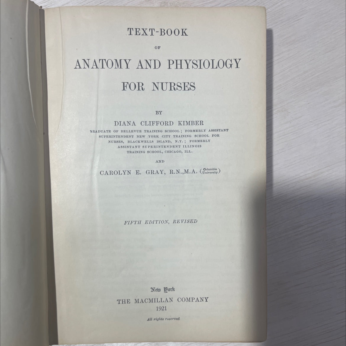 text-book of anatomy and physiology for nurses book, by diana clifford kimber, carolyn e. gray, 1921 Hardcover, Antique image 2