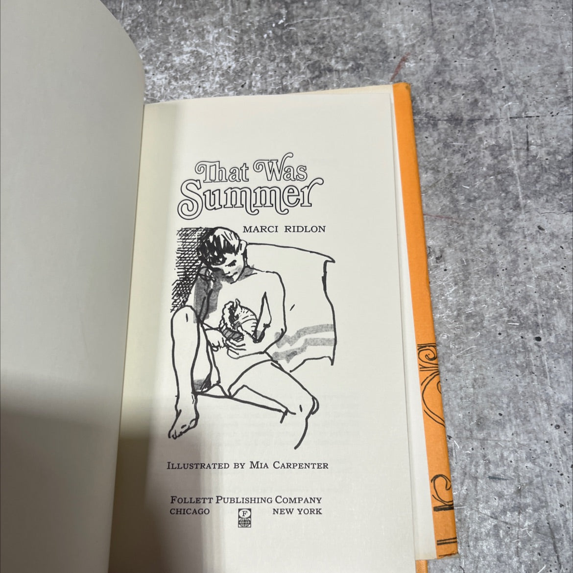 that was summer book, by Marci Ridlon, 1969 Hardcover image 2