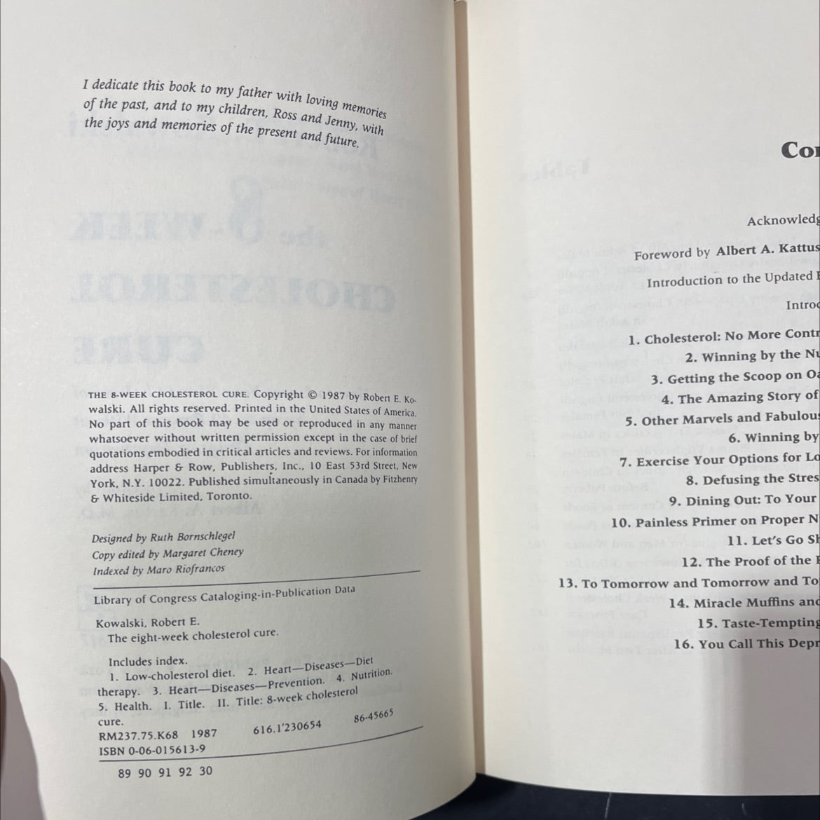 the 8-week cholesterol cure book, by Robert E. Kowalski, 1987 Hardcover image 3