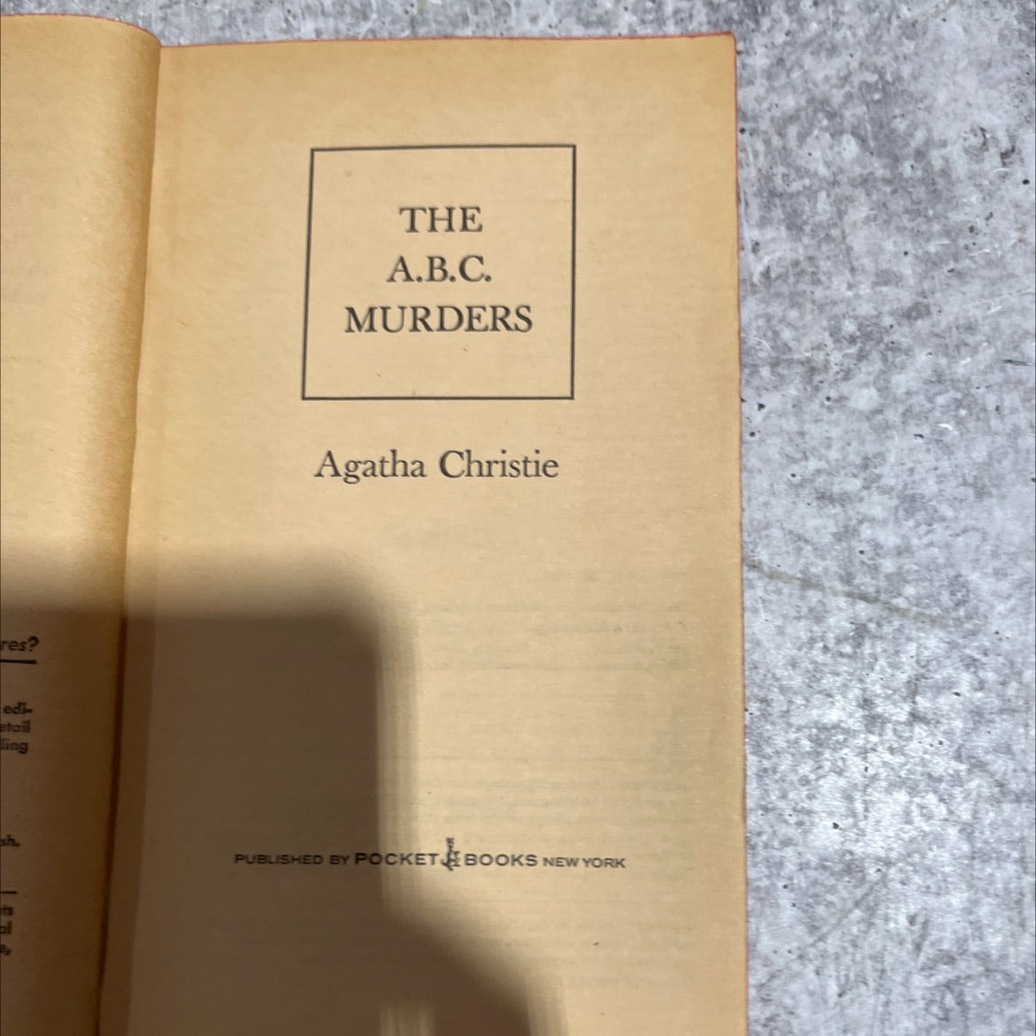 the a.b.c. murders book, by Agatha Christie, 1967 Paperback image 2