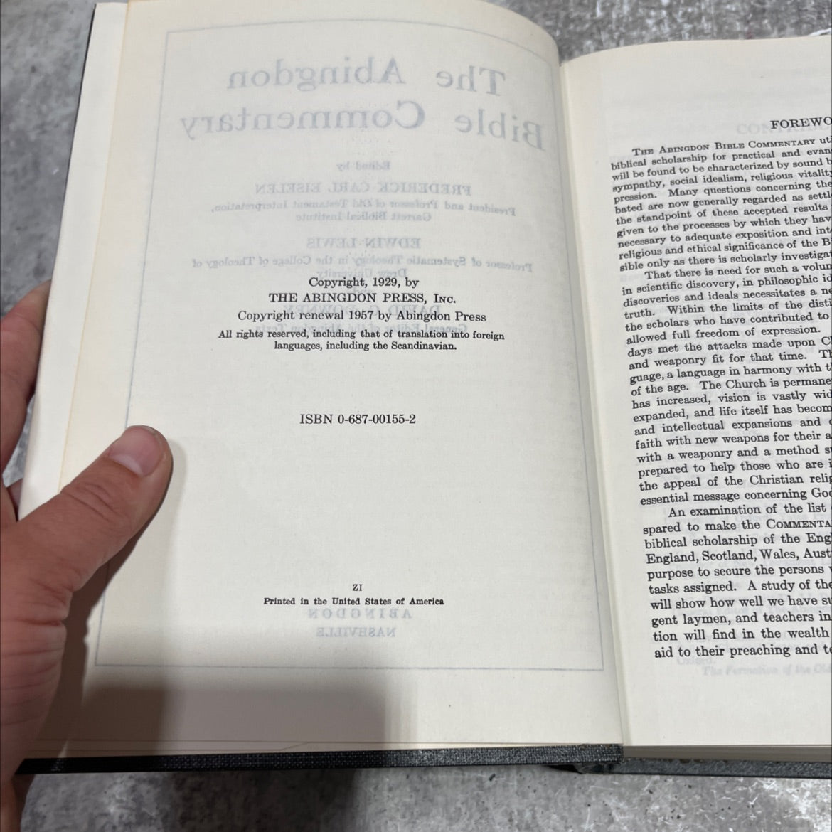 the abingdon bible commentary book, by frederick carl eiselin, edwin lewis, david g. downey, 1957 Hardcover image 3