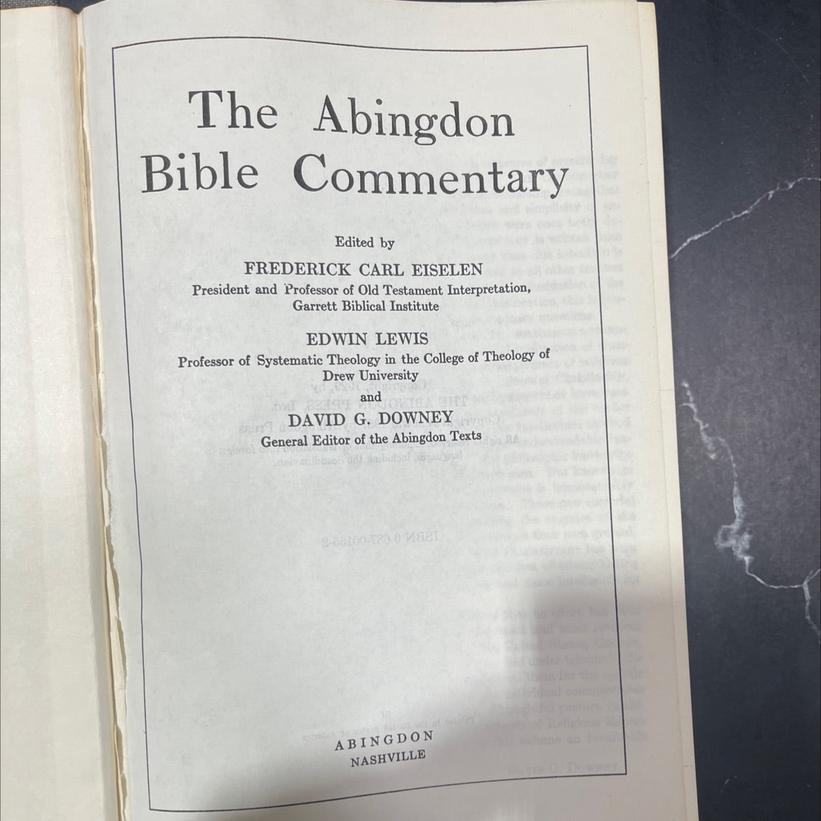 the abingdon bible commentary book, by frederick carl eiselen, edwin lewis, david g. downey, 1957 Hardcover image 2