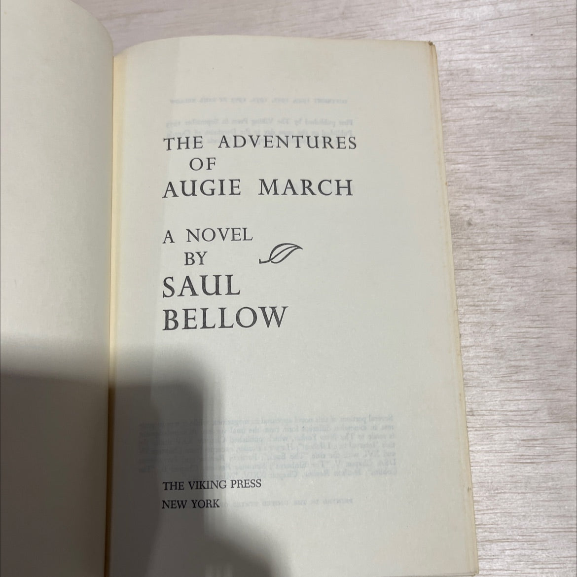 the adventures of augie march book, by saul bellow, 1953 Hardcover image 2