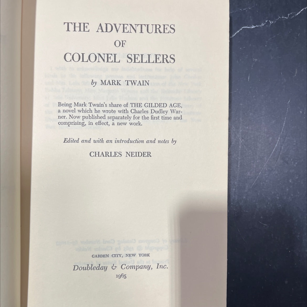 the adventures of colonel sellers book, by mark twain, 1965 Hardcover image 2