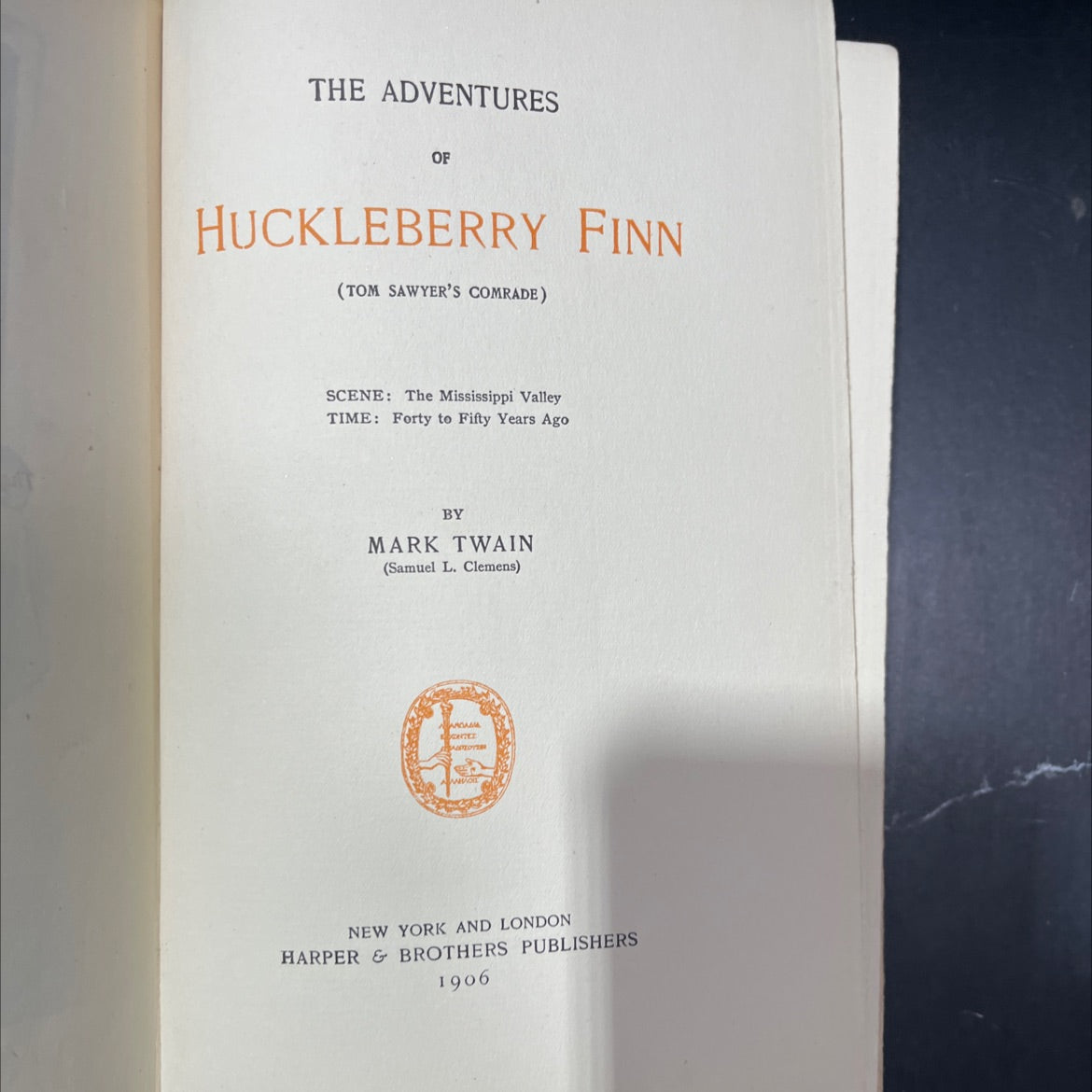the adventures of huckleberry finn (tom sawyer's comrade) book, by mark twain, 1906 Hardcover image 2
