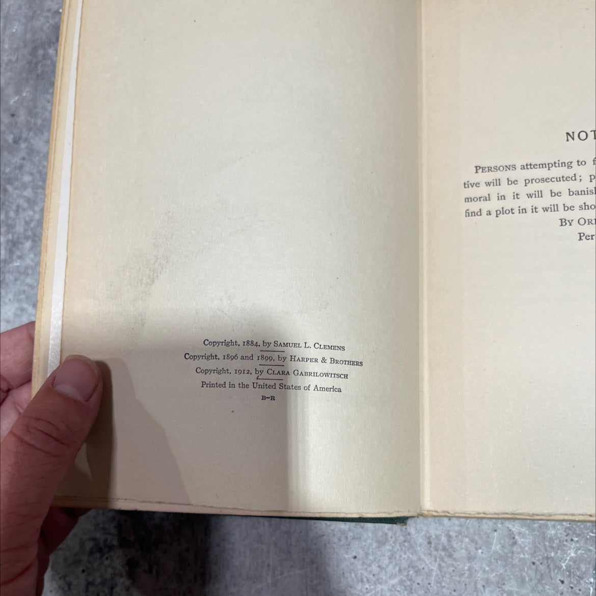 the adventures of huckleberry finn (tom sawyer's comrade) book, by mark twain, 1912 Hardcover image 3