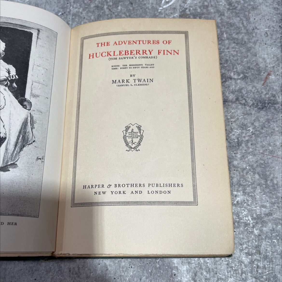 the adventures of huckleberry finn (tom sawyer's comrade) book, by mark twain, 1912 Hardcover image 2