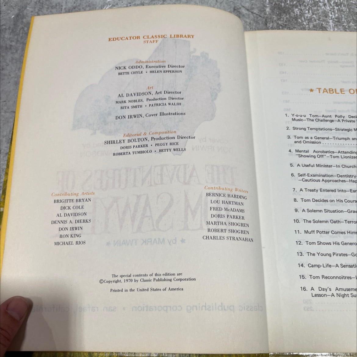 the adventures of tom sawyer book, by mark twain, 1970 Hardcover image 3
