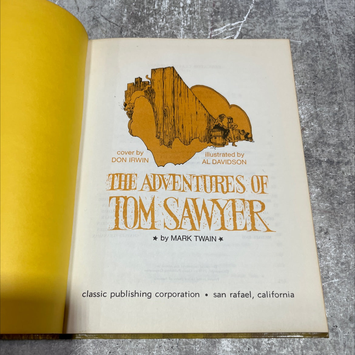 the adventures of tom sawyer book, by mark twain, 1970 Hardcover image 2