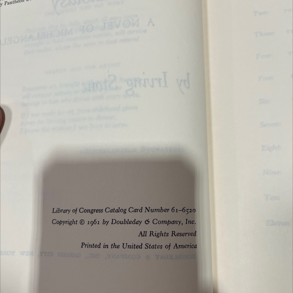 the agony and the ecstasy book, by irving stone, 1961 Hardcover image 3