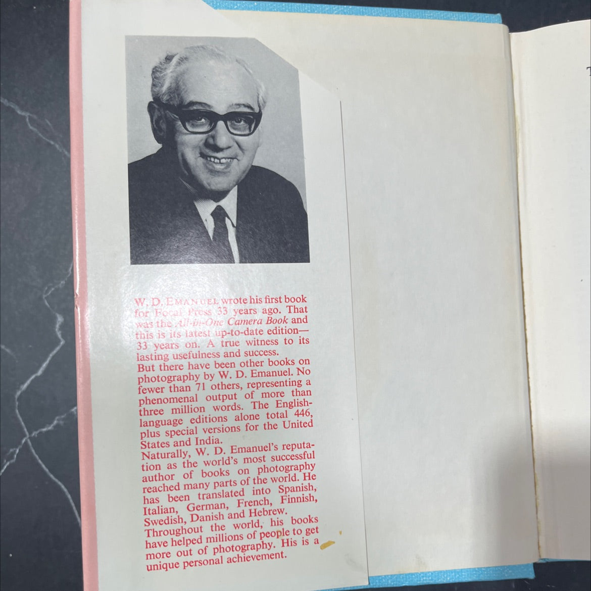 the all-in-one camera-book book, by w. d. emanuel, 1973 Hardcover image 4