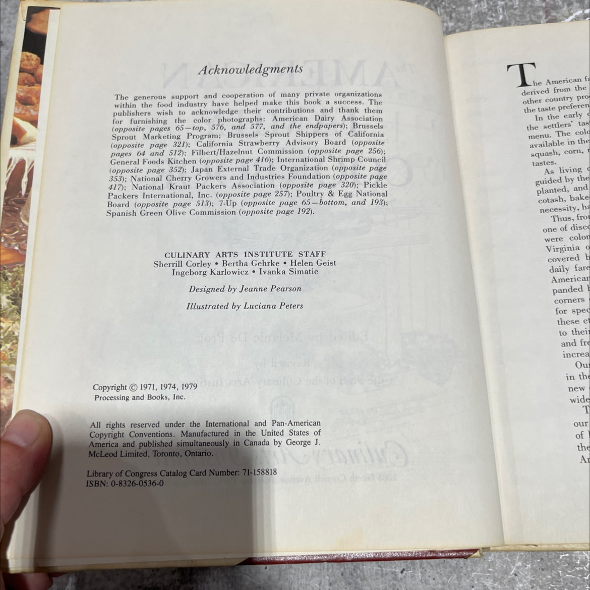 the american family cookbook book, by melanie de proft, 1979 Hardcover image 3