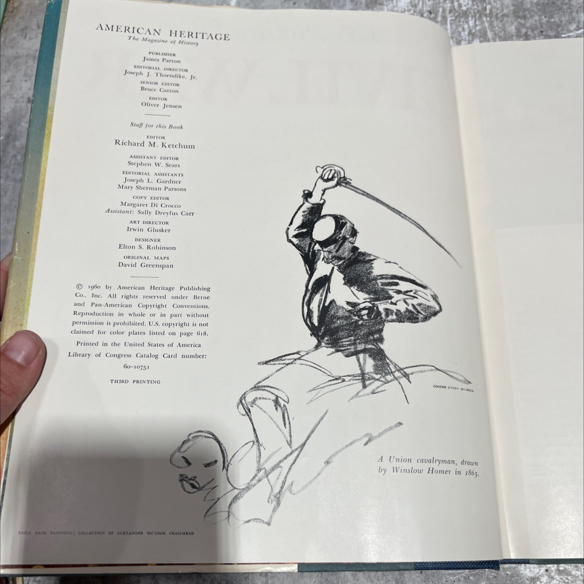 the american heritage picture history of the civil war book, by bruce catton, 1960 Hardcover image 3