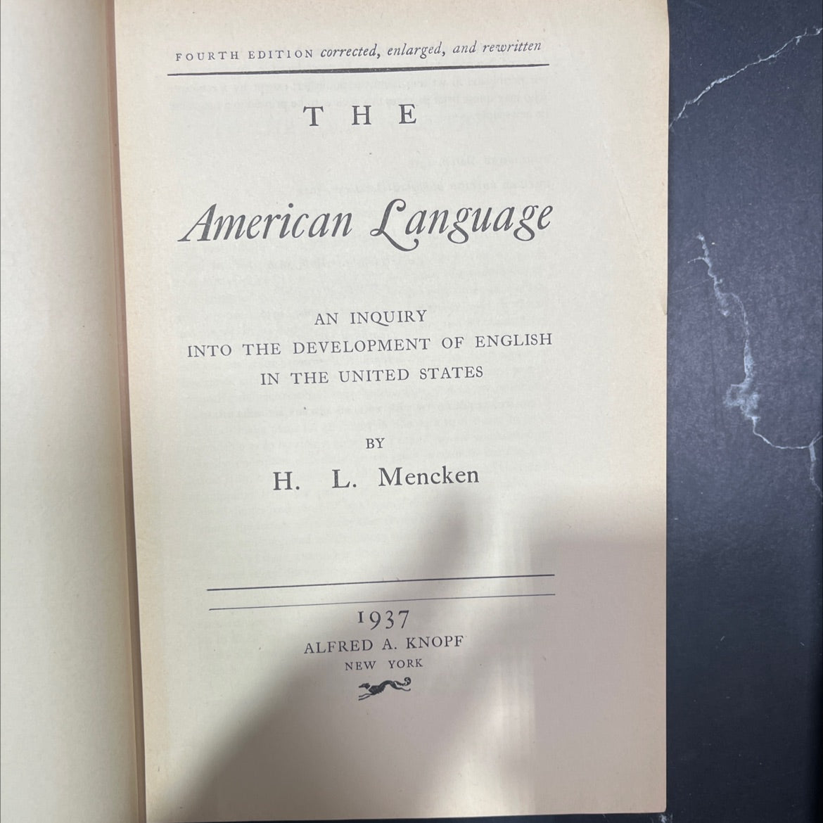 the american language book, by h. l. mencken, 1937 Hardcover image 2