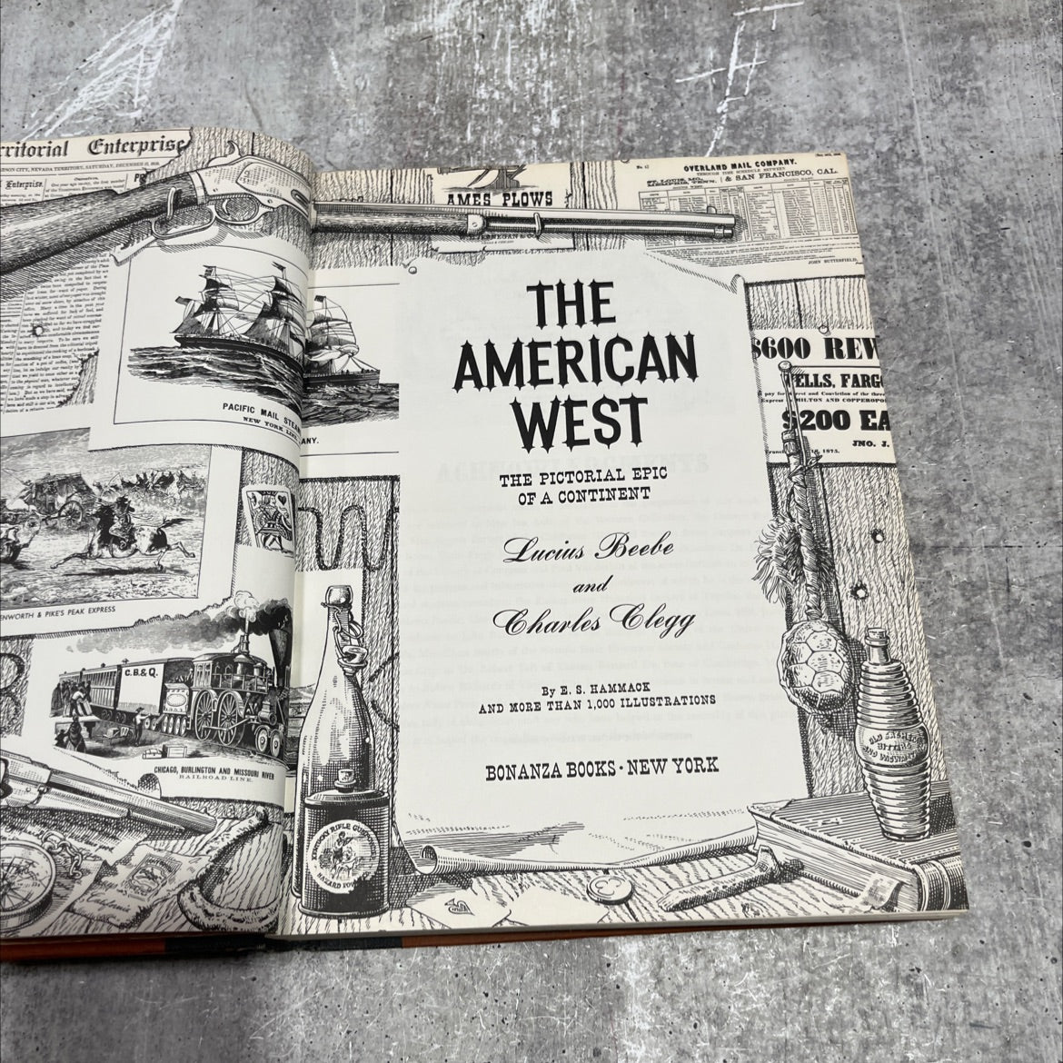 the american west the pictorial epic of a continent book, by lucius beebe and charles clegg, 1955 Hardcover image 2
