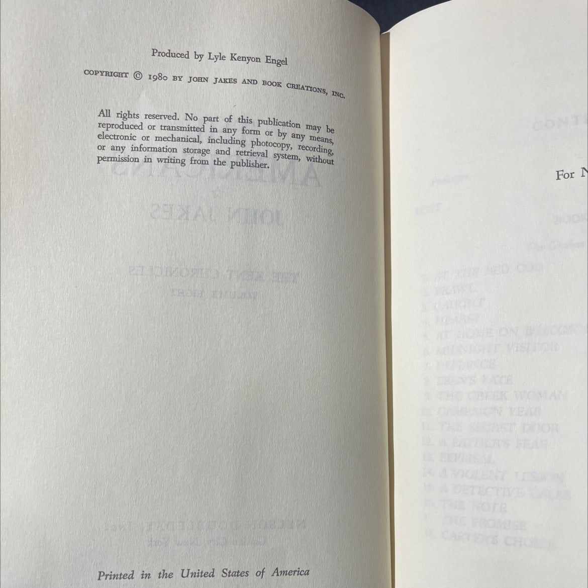 the americans book, by john jakes, 1980 Hardcover image 3