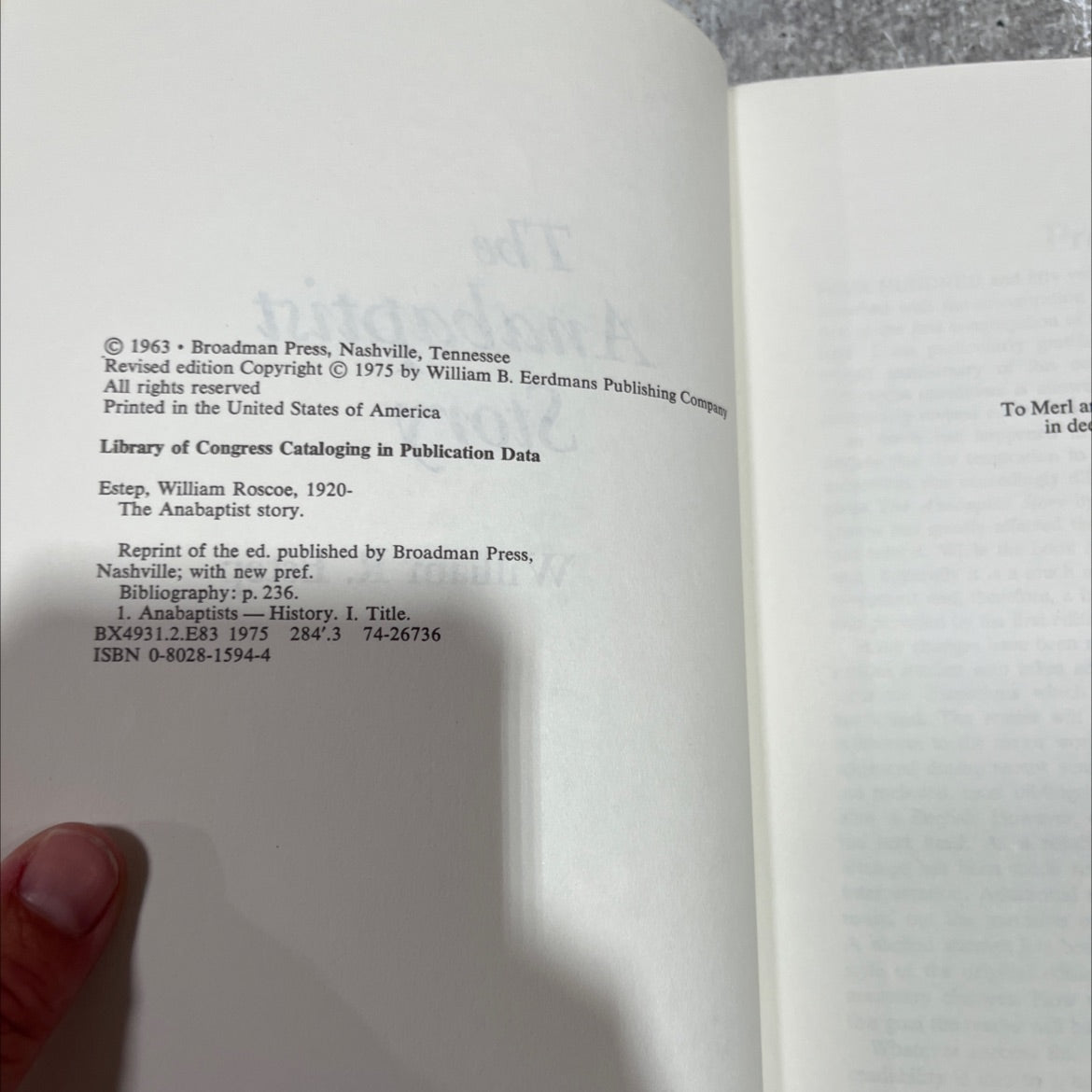 the anabaptist story book, by William R. Estep, 1975 Paperback image 3