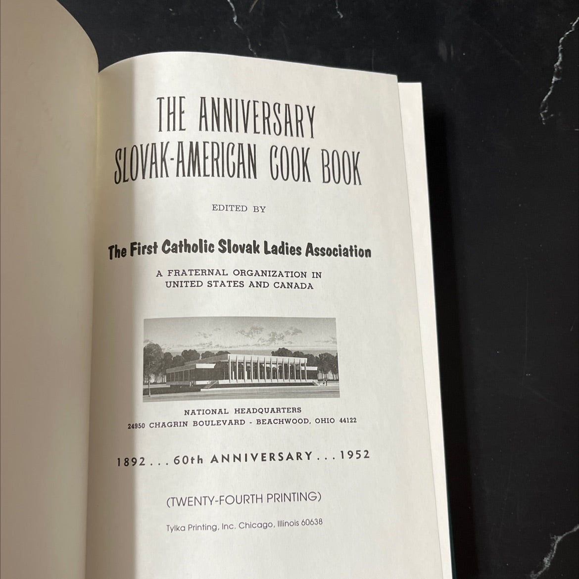 the anniversary slovak-american cook book book, by the first catholic slovak ladies association, 1952 Hardcover image 2
