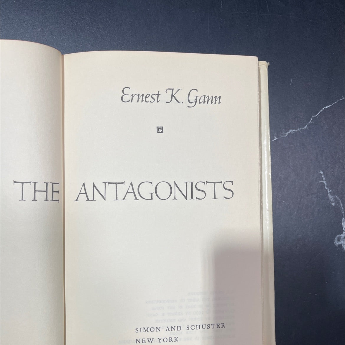 the antagonists book, by ernest k. gann, 1970 Hardcover image 2