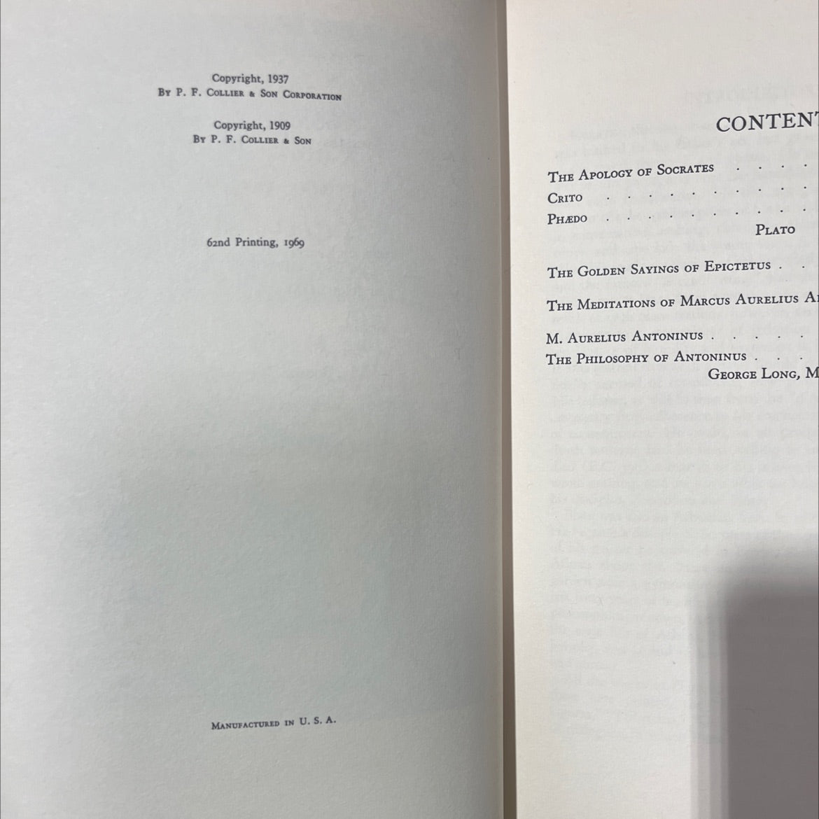 the apology, phædo and crito of plato book, by plato, 1937 Hardcover image 3