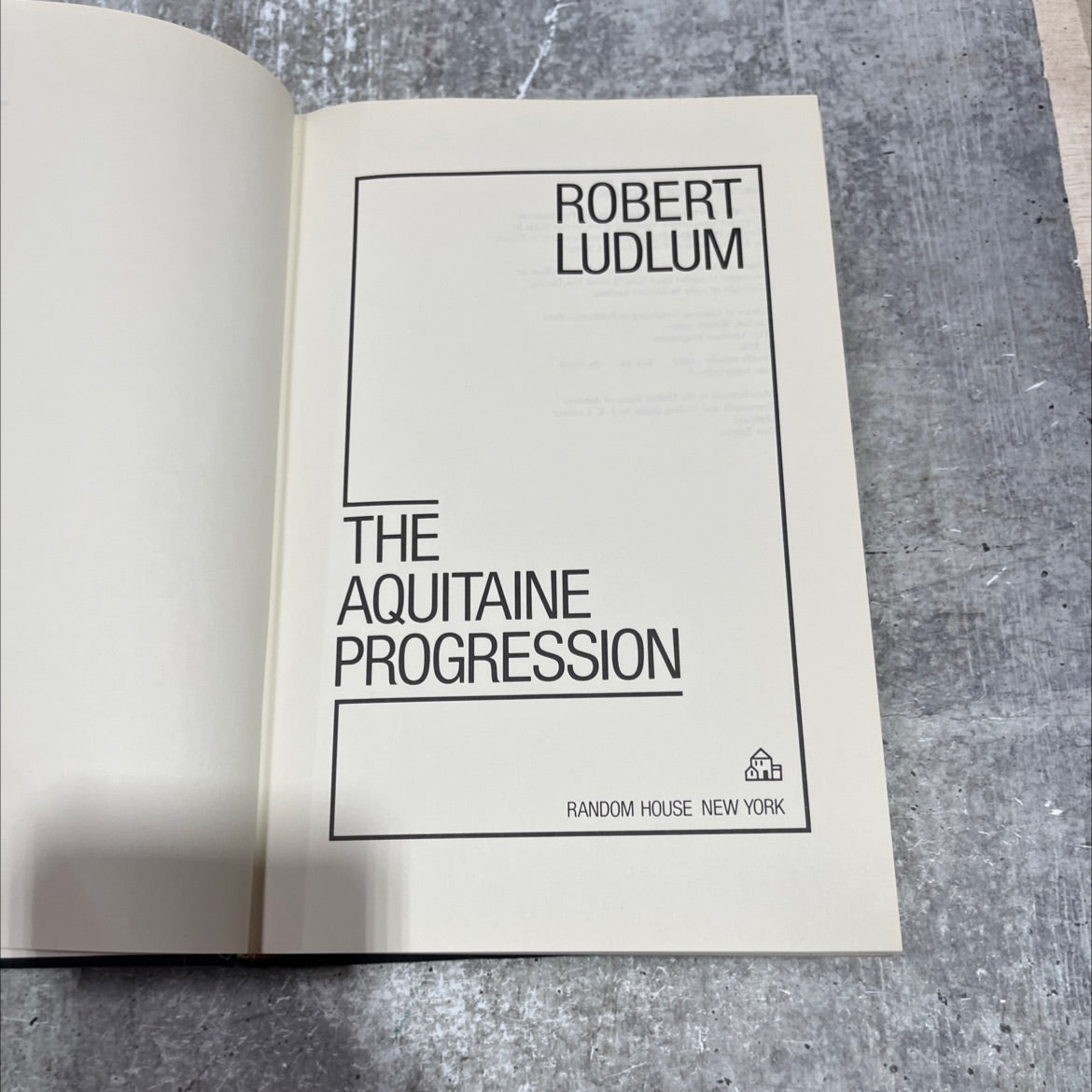 the aquitaine progression book, by robert ludlum, 1984 Hardcover image 2