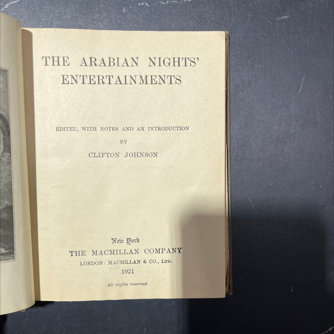 the arabian nights' entertainments book, by unknown, 1921 Hardcover image 2