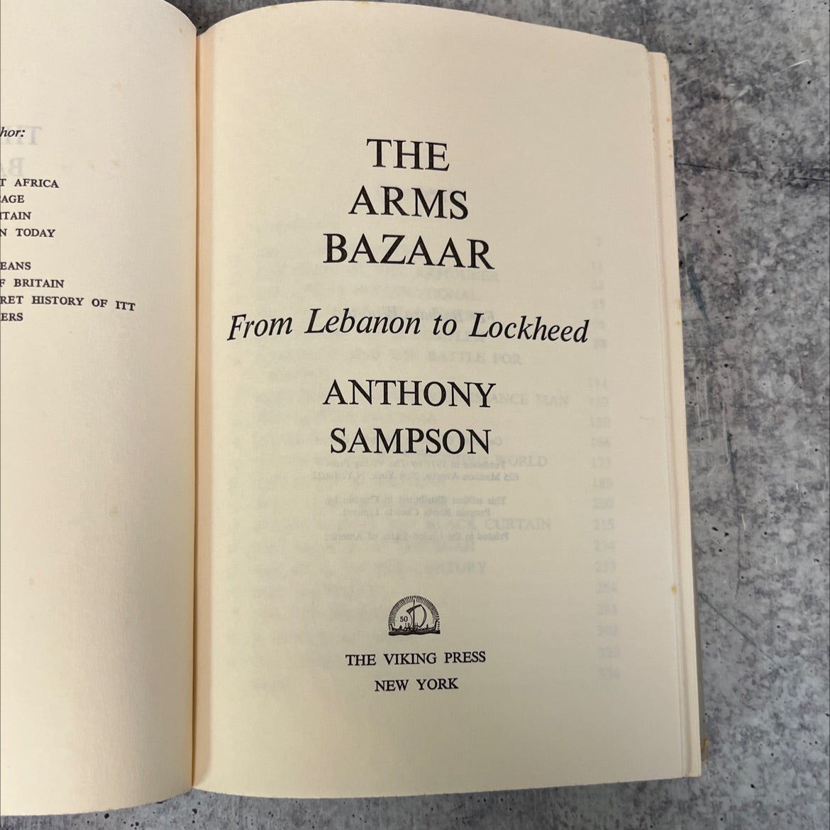 the arms bazaar from lebanon to lockheed book, by anthony sampson, 1977 Hardcover, Vintage image 2