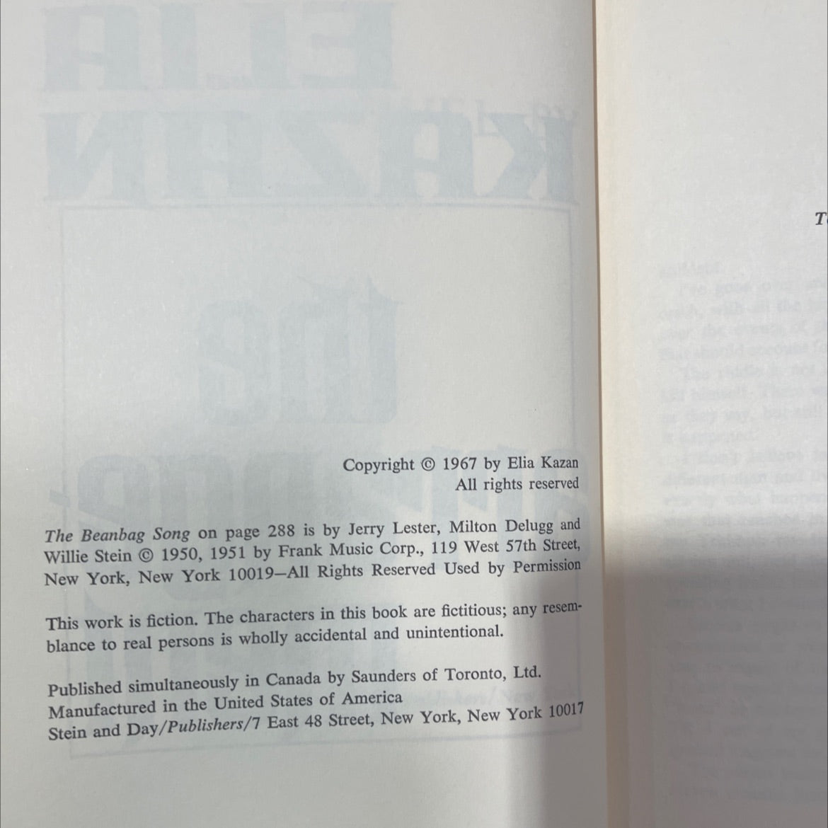 the arrangement book, by elia kazan, 1967 Hardcover image 3