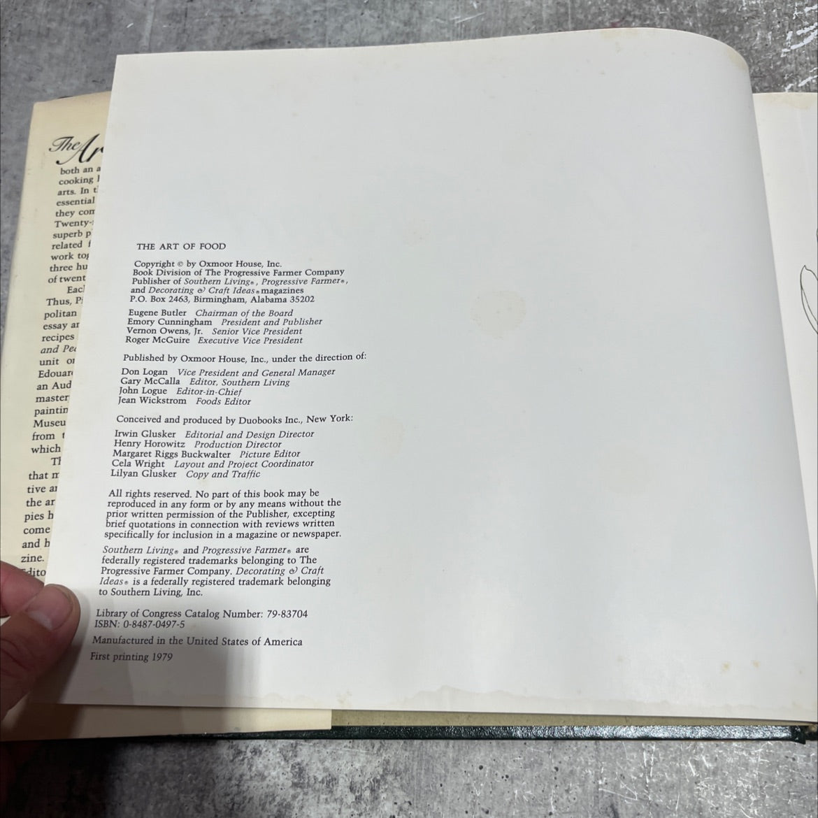 the art of food book, by shirley abbott, 1979 Hardcover image 3